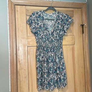 Japna Blue/purple floral dress XS